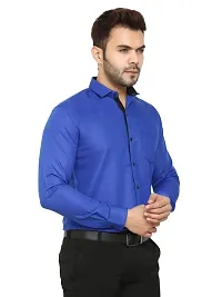 METLOKE Men Casual Shirt | Full Sleeves Formal Slim Fit Plain Office Shirts for Men-thumb3