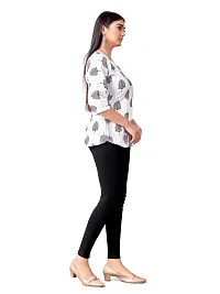 Metloke Women's Crepe Solid Western Top (Multicolor) (X-Large, White)-thumb1