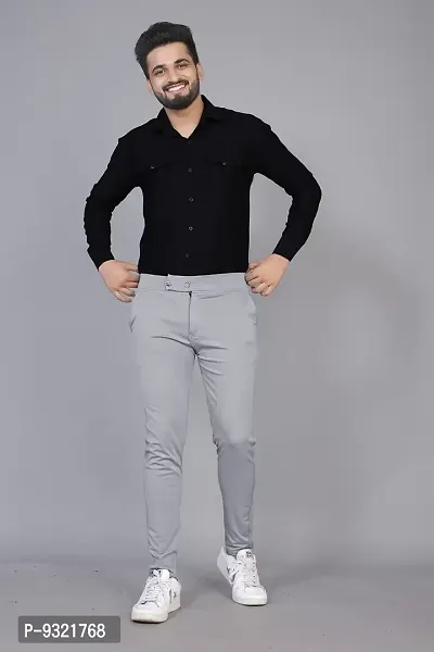 Men's Slim Fit Track Pant with Button and Zip-thumb3