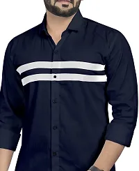 METLOKE Men's Long Full Sleeves Regular Fit Cotton Linen Formal Plain/Solid Shirt-thumb3