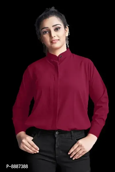 Comfortable Women Stylish Casual Formal Regular Fit Shirt-thumb0