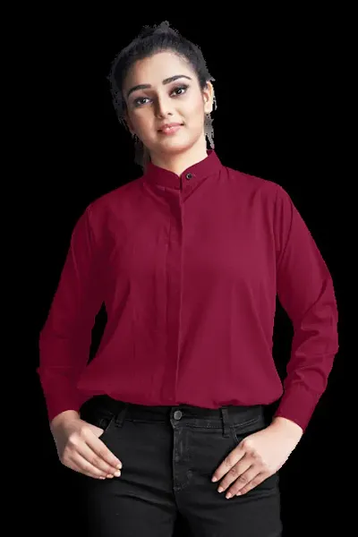 Fancy Solid Casual Shirt for Women