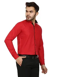 Classic Cotton Blend Solid Formal Shirt For Men-thumb2