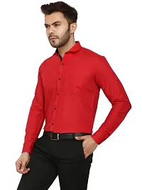 Classic Cotton Blend Solid Formal Shirt For Men-thumb3
