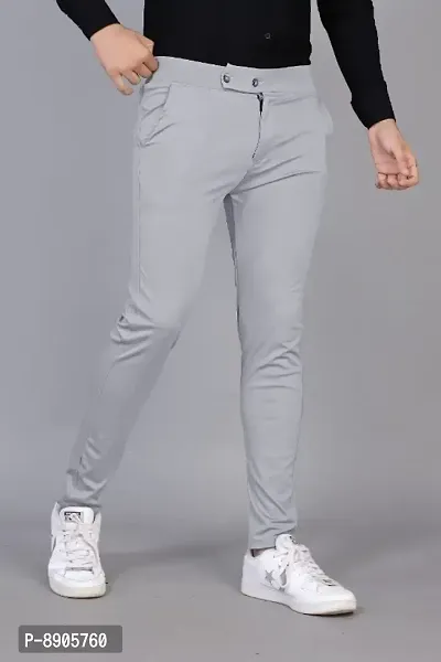 Mens Slim Fit Track Pant with Button and Zip-thumb0