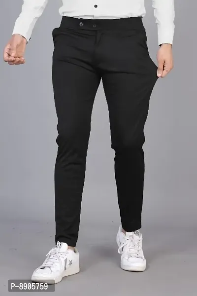 Mens Slim Fit Track Pant with Button and Zip-thumb3