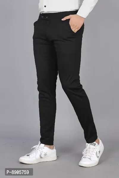 Mens Slim Fit Track Pant with Button and Zip-thumb4