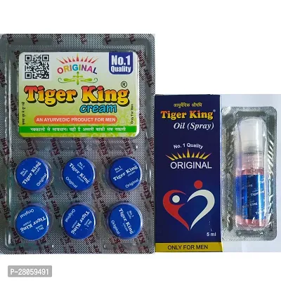 Ayurvedic Tiger King Delay Spray  With Tiger King Cream Pack Of 2