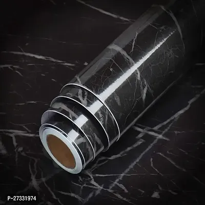 Black Marble Wallpaper Oil Proof Waterproof Kitchen countertop Paper, cabinets marbel Wall Papers (Black Marble 60 * 200CM)-thumb0