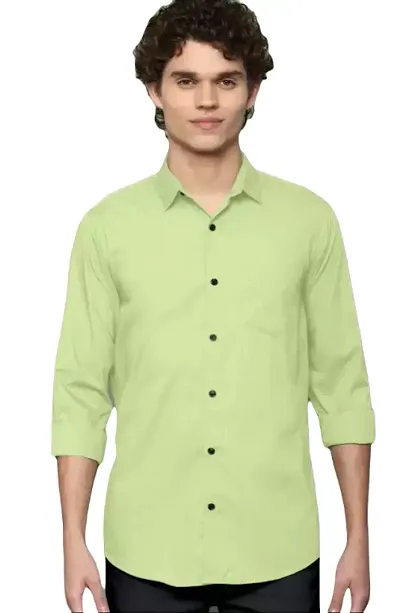 Trendy Cotton Solid Casual Shirt For Men