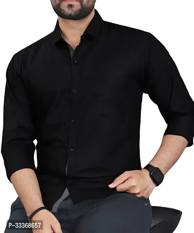 Stylish Cotton Solid Casual Shirt for Men-thumb0