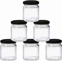 Glass Jar with metal black cap 200ml premium quality ( Pack of  6 )-thumb2