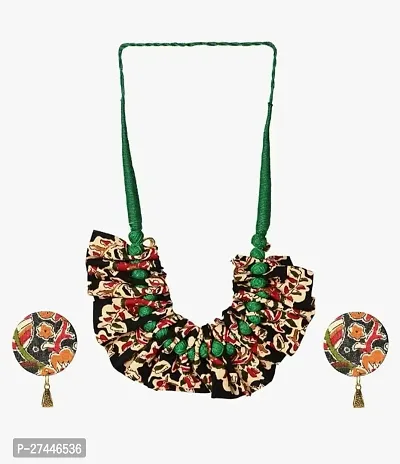 Stylish Fabric Jewellery Set For Women-thumb0