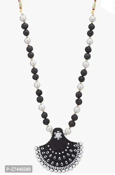 Stylish Fabric Black and white Chain For Women-thumb0