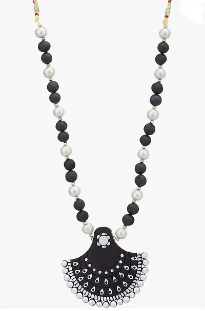 Stylish Fabric Black and white Chain For Women