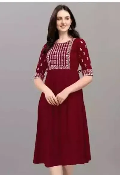 Rayon Party Wear Kurtis