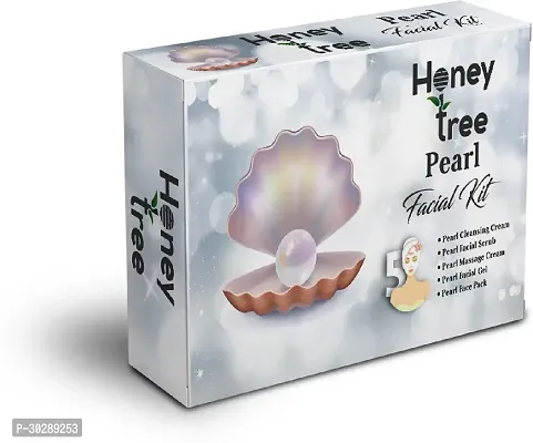 Honey Tree Pearl Facial Kit-Cleansing Cream, Scrub, Massage Cream, Gel, Face Pack, 5 Pieces, 100 Grams Each-thumb2