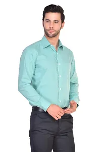 PARASSIO Men's Light Green Cotton Formal Shirt-thumb2