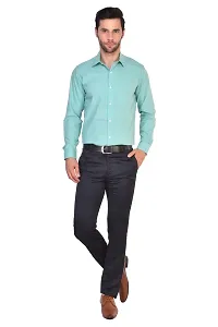 PARASSIO Men's Light Green Cotton Formal Shirt-thumb3