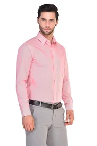 PARASSIO Men's Pink Striped Cotton Formal Shirt-thumb3