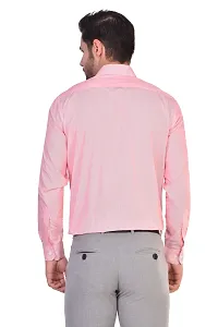 PARASSIO Men's Pink Striped Cotton Formal Shirt-thumb4