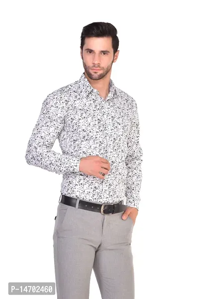 PARASSIO Men's Pink Printed Cotton Casual  Shirt