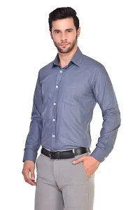 Parassio Men's Grey Formal Cotton Shirt-thumb1