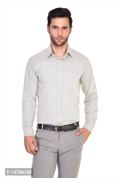 Parrasio Men's Beige Cotton Shirt