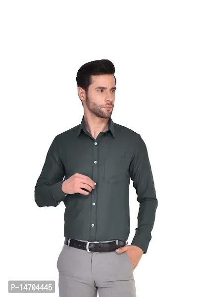 Parassio Men's Black Self Design Formal Shirt