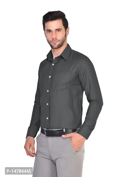 Parassio Men's Black Self Design Formal Shirt-thumb2