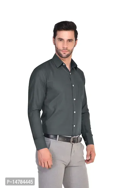 Parassio Men's Black Self Design Formal Shirt-thumb3