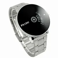 Little more unique paidu black dial silver stainless still strp analogue men watch-thumb1