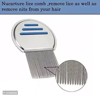 Vagons Faigy Lice Comb For Women And Kids Stainless Steel Lice Terminator Fine Egg Nit Lice Egg Removal Comb For Women Lice Comb Hair Women Scalp Louse And Eggs Remover-thumb0