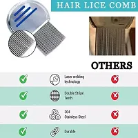 Vagons Faigy Lice Comb For Women And Kids Stainless Steel Lice Terminator Fine Egg Nit Lice Egg Removal Comb For Women Lice Comb Hair Women Scalp Louse And Eggs Remover-thumb1