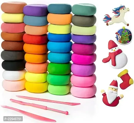 ND Clay Set of 12 Colours Colors Air Dry Clay for Kids, DIY Ultra Light Modelling Bouncing Clay with Tools for Kids 12 Different Color Clay (Clay Pack of 12 pcs)