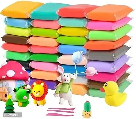 ND Air Dry Clay, Colorful Children Soft Clay, Creative Art Crafts, Gifts for Kids-Multi Color. Non-Toxic Modeling Magic Fluffy Foam Bouncing Clay Putty Kit for Kids with Tools (Pack of 12)