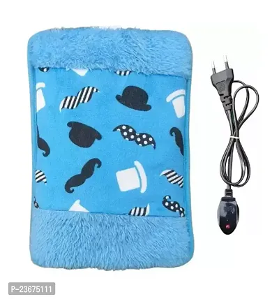 HARDAN Velvet Heating Gel Pad for Pain Relief with Auto Cut-off and charging cable ( Completly Filled ) Electrical 1 L Hot Water Bag  (Multicolor)