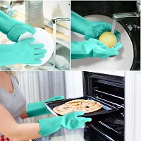 HARDAN Silicone Dishwashing Gloves Cleaning Scrubbing-Dish Wash Silicone Gloves Great for Washing Dish,Kitchen,Car,Bathroom and More.-thumb3