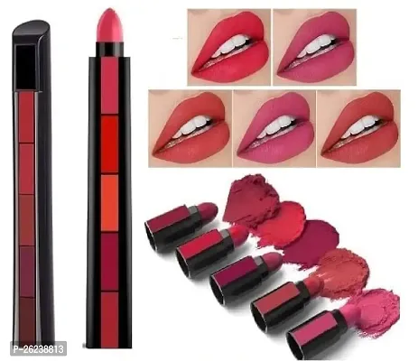 VAGONS Beauty 5 in 1 Forever Enrich Matte Lipstick, The Red  Pack of 2  (The Fab Red Edition, 15 g)-thumb3