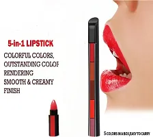 VAGONS  5 in 1 Forever Enrich Matte Lipstick, The Red  Pack of 2  (The Fab Red Edition, 15 g)-thumb1