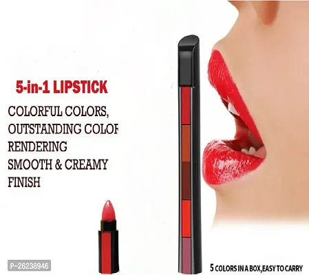 VAGONS  5 in 1 Forever Enrich Matte Lipstick, The Red  Pack of 2  (The Fab Red Edition, 15 g)-thumb2