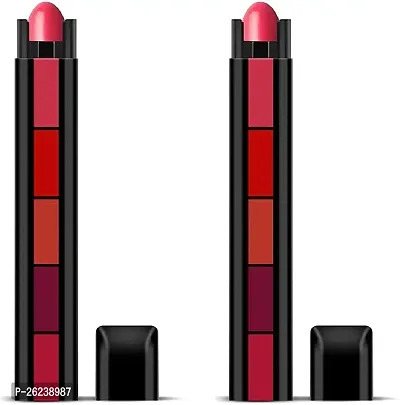 VAGONS Velvet Matte Ultra Smooth 5 in 1 Lipstick 5in1  (Red, 7.5 g)