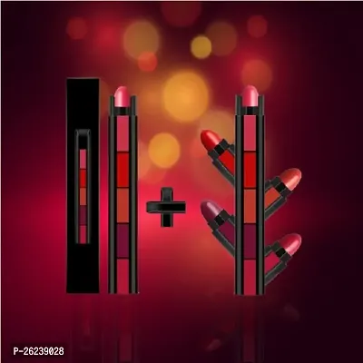 VAGONS Beauty 5 in 1 Sensational Creamy Matte Lipstick, The Red Edition Pack of 2  (The Fab Red Edition, 15 g)