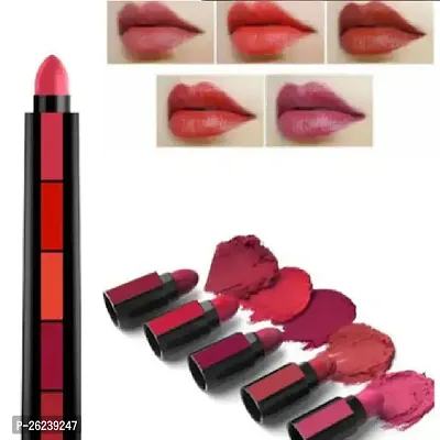 VAGONS Girl Color Sensational Fab Creamy Matte Finish 5in1 Lipstick (Red Edition)  (Multicolor, 7.5 g)