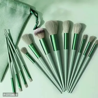 Fix+ Green Professional Makeup Kit 13 Brush Set with Smooth Skin Friendly Hair  (Pack of 13)-thumb0