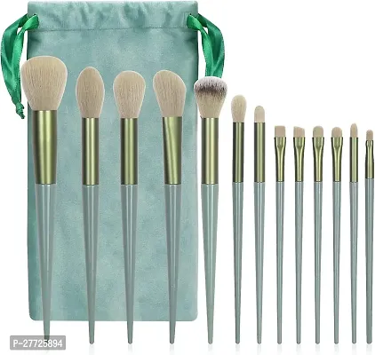 Makeup Brush Set - 13 Piece Makeup Brushes for Eyeshadow, Powder, Blush, Foundation Blending Brush Set with Portable Pouch Fix+ Brushes-thumb0