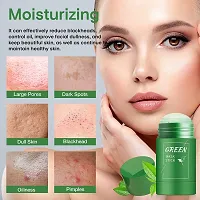 Green Tea Cleansing Mask Stick For Face | Made in India | For Blackheads, Oil Control  Anti-Acne | Purifying Solid Clay Detox Mud Mask with Hyaluronic Acid-thumb1