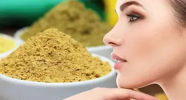 Face pack Multani Mitti Powder 200gm Rose Water Gulab Jal 120ml with Makeup Brush Pure and Natural Face and Hair Powder-thumb1