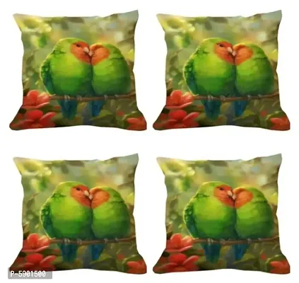 Velvet Cushion Cover Set of 4 for Sofa, Bed & Chair 16x16 Inch-thumb0