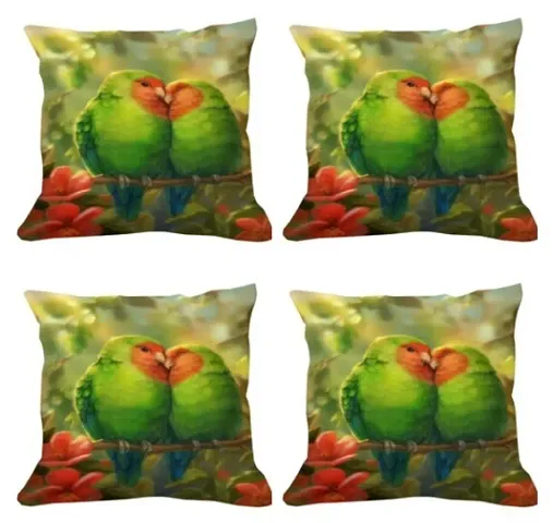Velvet Cushion Cover Set of 4 for Sofa, Bed & Chair 16x16 Inch